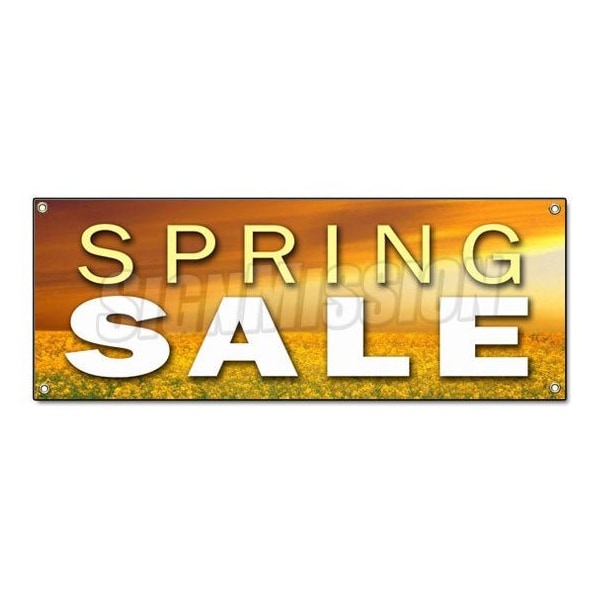 SPRING SALE BANNER SIGN store clearance signs 50% everything must store wide